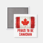 誇りを持ったカナダ国旗 マグネット (正面/裏面)
