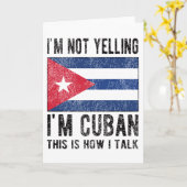 誇りを持ったキューバ伝統キューバルーツキューバ国旗 カード (黄色い花)