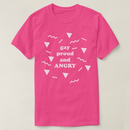 誇りを持ったゲイ怒と80年代の白色 Tシャツ (デザイン正面)