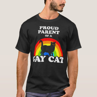 誇りを持ったゲイ猫LGBTプライドの親 Tシャツ