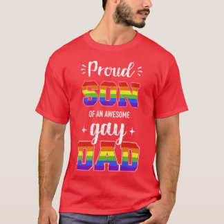 誇りを持ったゲイ素晴らしパパレインボープライド月fの息子 tシャツ