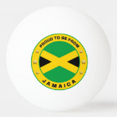 誇りを持ったジャマイカ出身 卓球ボール (裏面)