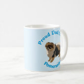 誇りを持ったパパのポメラニア犬 コーヒーマグカップ (正面右)