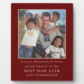 誇りを持ったパパの最高の所有者Burgundy フォトプラーク (正面)