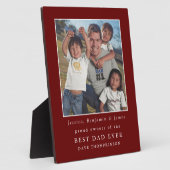 誇りを持ったパパの最高の所有者Burgundy フォトプラーク (側面)