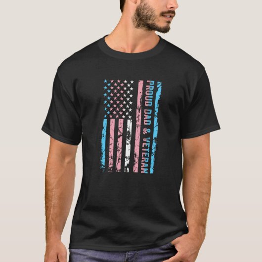誇りを持ったパパ退役軍人トランスジェンダーパパサポーターPr Tシャツ (正面)