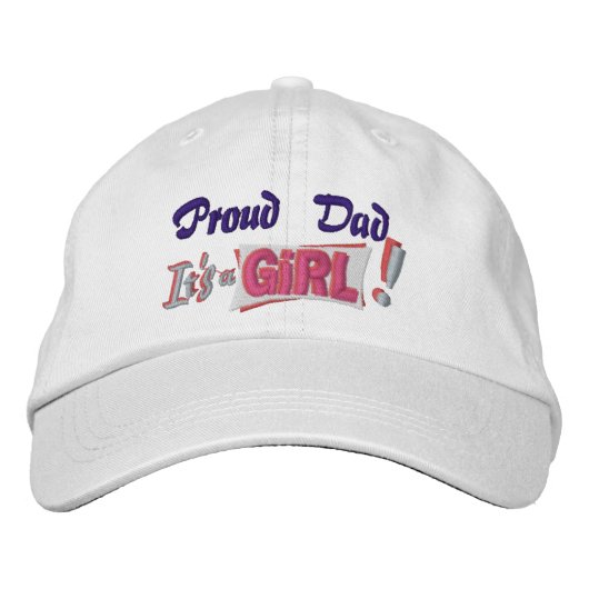 誇りを持ったパパ – 女の子 刺繍入りキャップ (正面)
