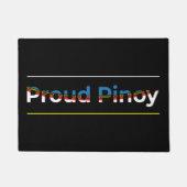 誇りを持ったフィリピン人 – フィリピン国旗の抽象芸術幾何学模様 ドアマット (正面)
