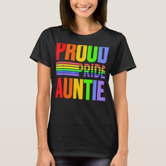 誇りを持ったプライドアウンティレインボーゲイレズビアンチャイルドラブ Tシャツ (正面)