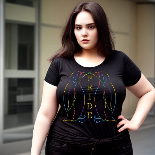 誇りを持ったペンギン祝：の動物プライドTシャツ プラスサイズTシャツ