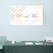 誇りを持ったママLGBTQ+ /プライド/レインボーハート 横断幕 (トレードショー)