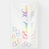 誇りを持ったママLGBTQ+ /プライド/レインボーハート 横断幕 (縦)