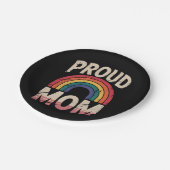 誇りを持ったマムレインボーLGBTQゲイプライドアリー ペーパープレート (アングル)