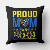 誇りを持ったマムワールドダウン症候群認識度デイリボン クッション (裏面)