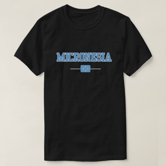 誇りを持ったミクロネシア国旗Tシャツ Tシャツ (デザイン正面)