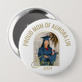誇りを持ったモダンMom of the Gradカスタム Photo Boho 缶バッジ (正面&裏面)