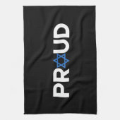 誇りを持ったユダヤ教ヘブル誇りを持ったホリデイユダヤ キッチンタオル (縦)