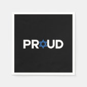 誇りを持ったユダヤ教ヘブル誇りを持ったホリデイユダヤ スタンダードカクテルナプキン (正面)