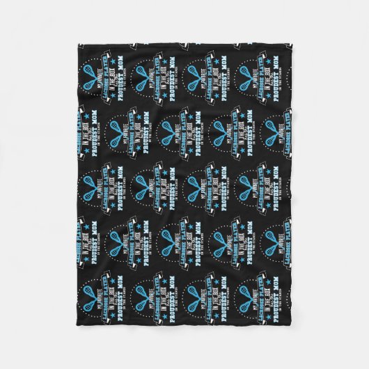 誇りを持ったラクロスママインザスタンドラクロス フリースブランケット (正面)