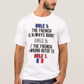 誇りを持ったルフランスのーツフランス国旗フランスの伝統 Tシャツ (正面)