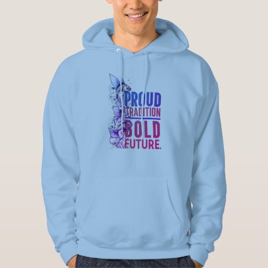 誇りを持った伝統はっきりした未来魚縁どのデザイン- パーカ (正面)