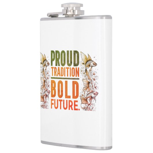 誇りを持った伝統はっきりした未来魚縁どのデザイン- フラスク (左)
