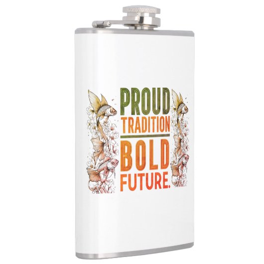 誇りを持った伝統はっきりした未来魚縁どのデザイン- フラスク (右)