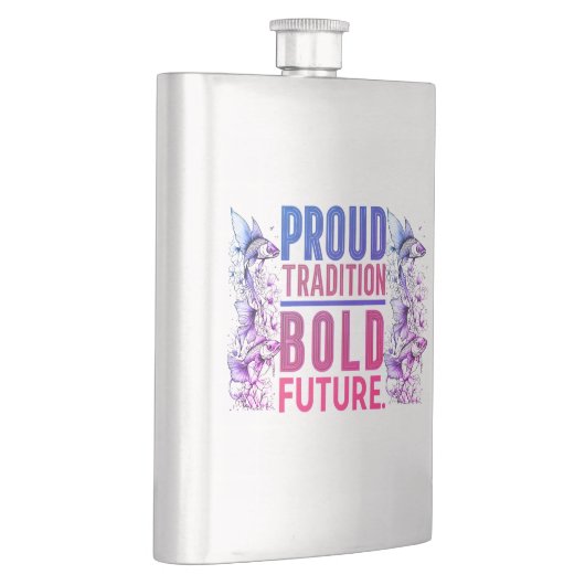 誇りを持った伝統はっきりした未来魚縁どのデザイン- フラスク (右)