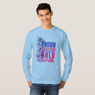 誇りを持った伝統はっきりした未来魚縁どデザイン Tシャツ