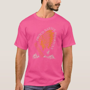 誇りを持った先住民アメリカ人と祖父母素晴らし家族 Tシャツ