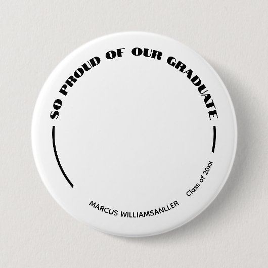 誇りを持った写真卒業 缶バッジ (正面)