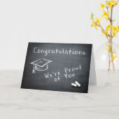 誇りを持った卒業の黒板 カード (黄色い花)