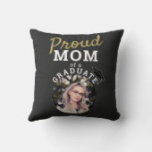 誇りを持った卒業式の母の写真 クッション (裏面)