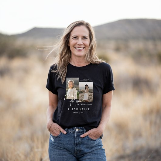 誇りを持った卒業生の母フォトキープサケ トライブレンドＴシャツ