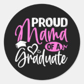 誇りを持った卒業生の母 ラウンドシール (正面)