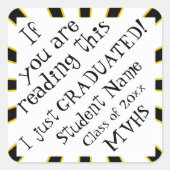 誇りを持った卒業 スクエアシール (正面)