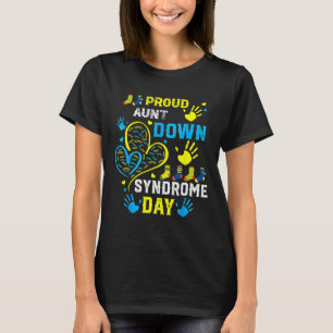 誇りを持った叔母T21ワールドダウン症候群認識度日 Tシャツ