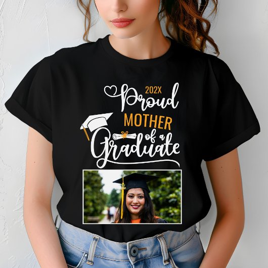 誇りを持った大学院写真親の母カスタム母 Tシャツ