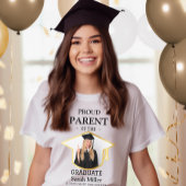 誇りを持った大学院生の親とカスタム写真名 Tシャツ