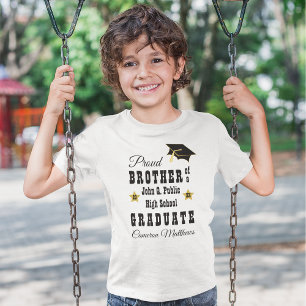 誇りを持った学名の兄弟 学校卒業 Tシャツ