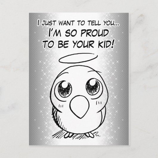 誇りを持った小鳥 ポストカード (正面)