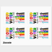 誇りを持った投票者 – 一緒に愛が勝つ！ 長方形シール (シート)