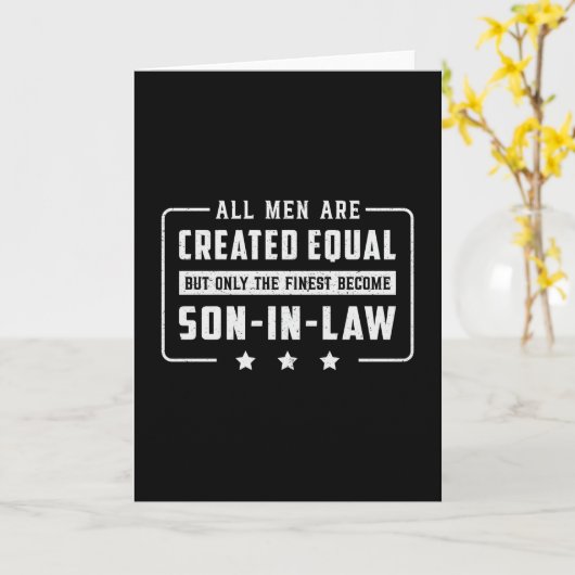 誇りを持った最高の義理の息子のギフト素晴らしアイディア カード (黄色い花)