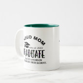 誇りを持った母カスタム卒業年号 ツートーンマグカップ (正面左)