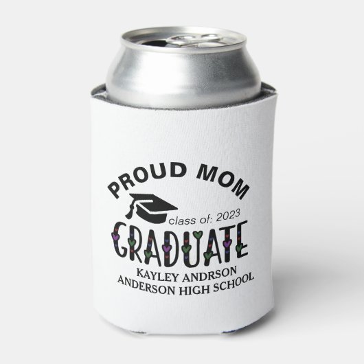 誇りを持った母カスタム卒業年号 缶クーラー (缶正面)