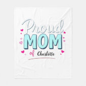 誇りを持った母 | カスタマイズ可能な母の日 フリースブランケット (正面)