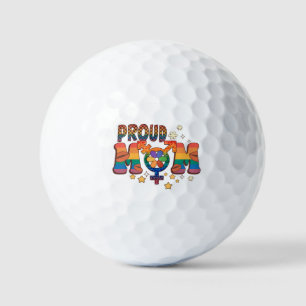誇りを持った母、虹、LGBTQサポート ゴルフボール