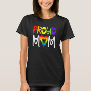 誇りを持った母Lgbt親レインボーハートLgbtq母 Tシャツ