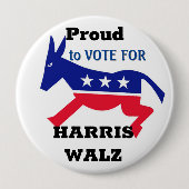 誇りを持った民主党ボタン 缶バッジ (正面)