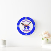 誇りを持った民主党数 ラウンド壁時計 (ホーム)